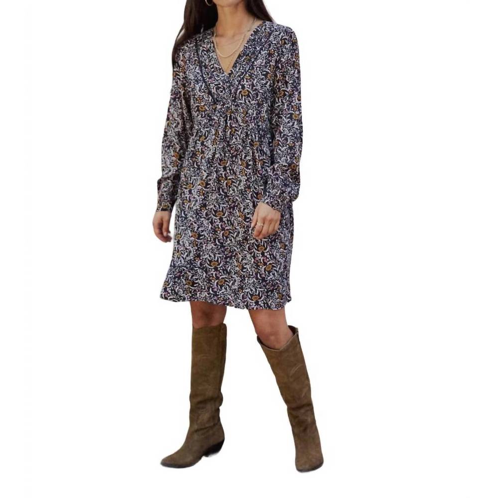 NEW GARANCE PARIS kate printed short dress in marine